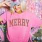 Distressed Merry Varsity Print DTF Transfer