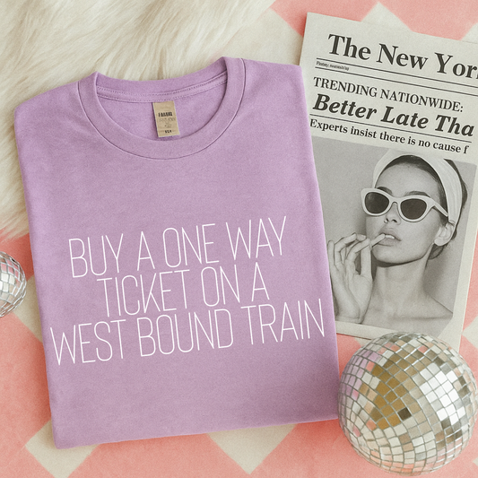 One Way Ticket DTF Transfer