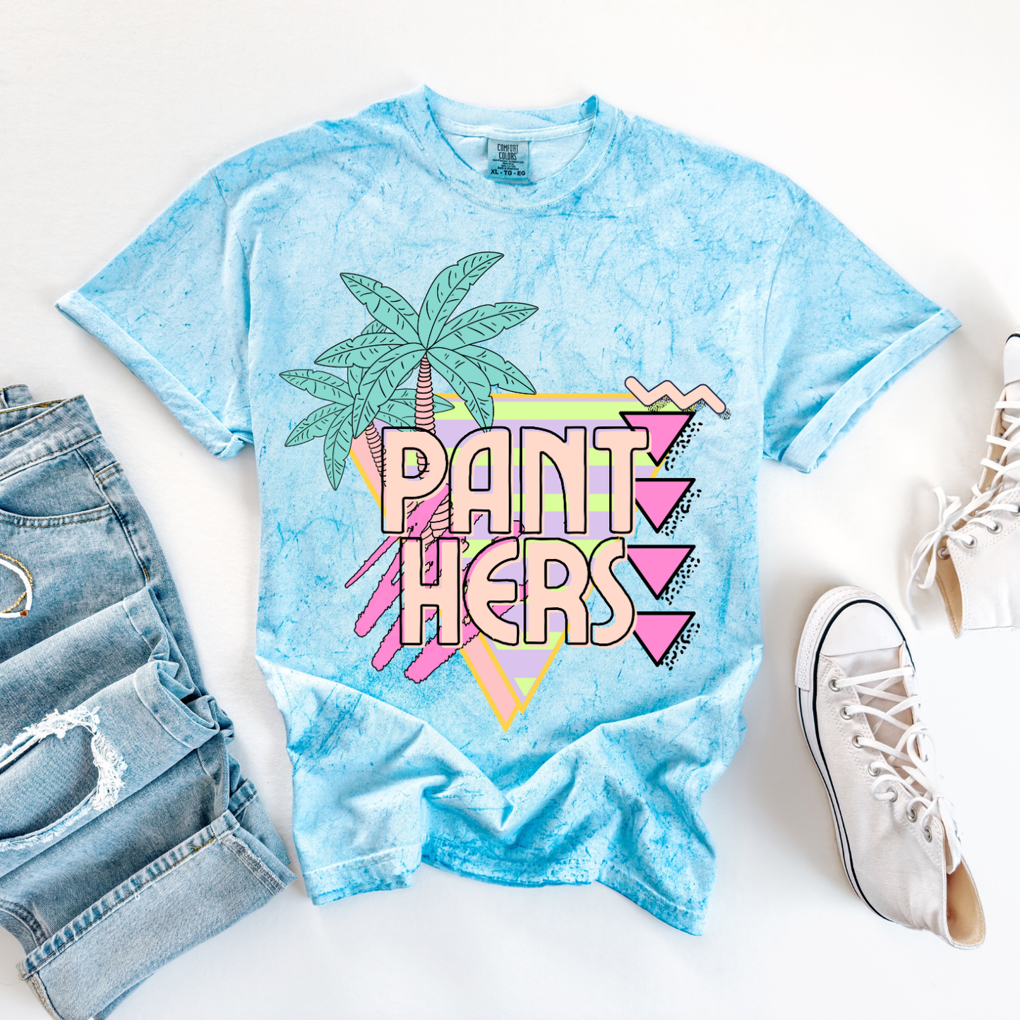 Panthers Palm Tree Mascot DTF Transfer