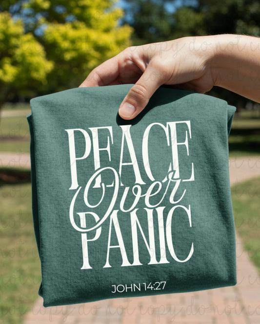 Peace Over Panic DTF Transfer
