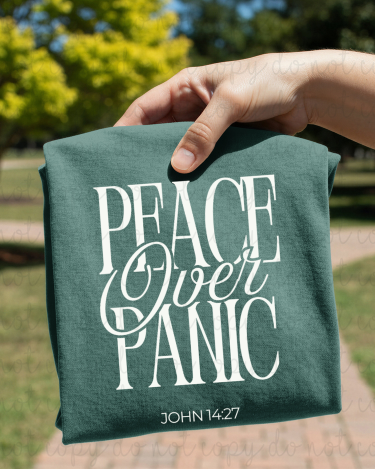 Peace Over Panic DTF Transfer