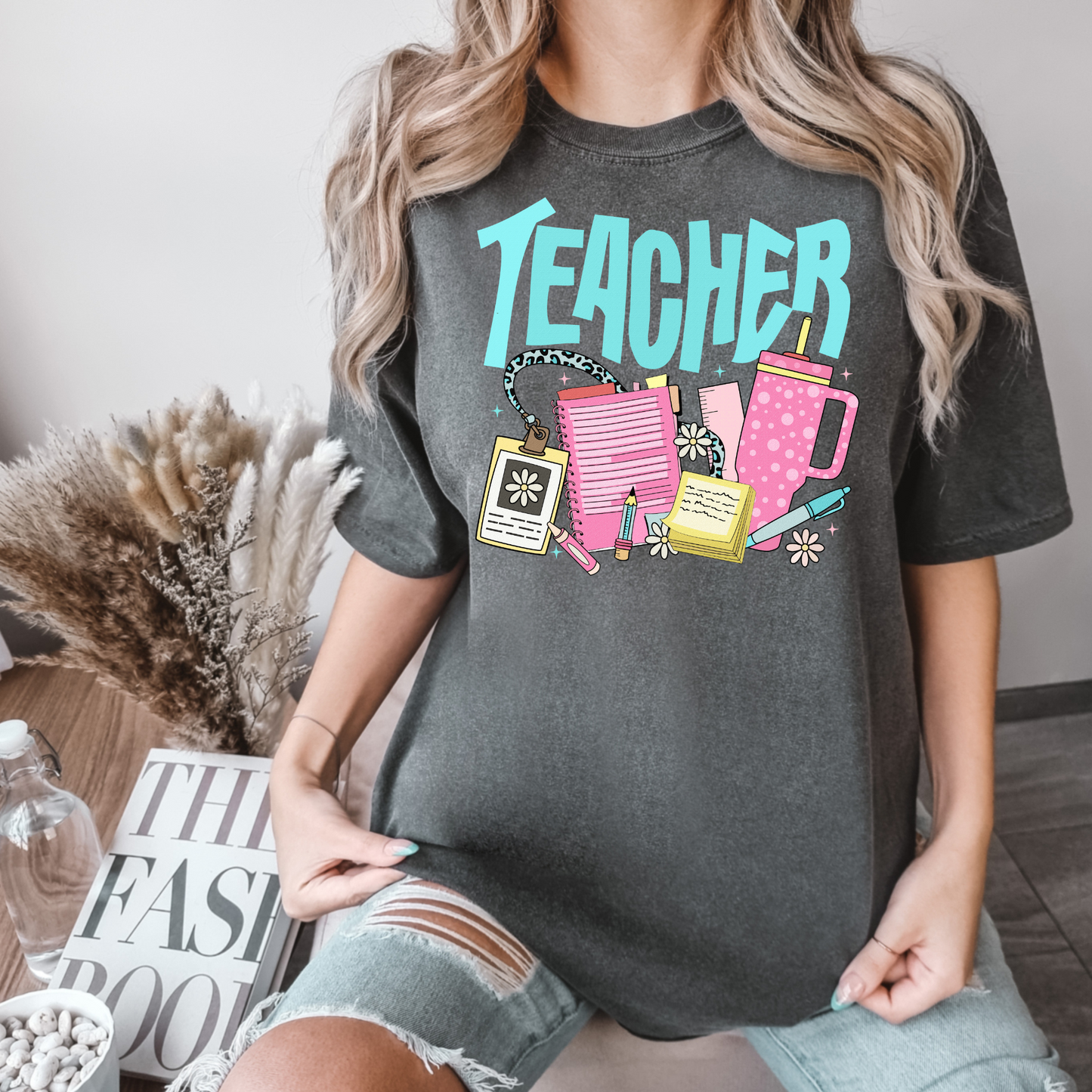 Teal Supplies Teacher DTF Transfer