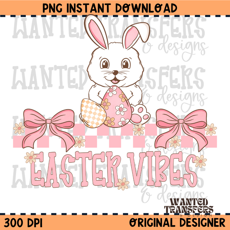 Easter Vibes Cute Easter PNG Digital Download