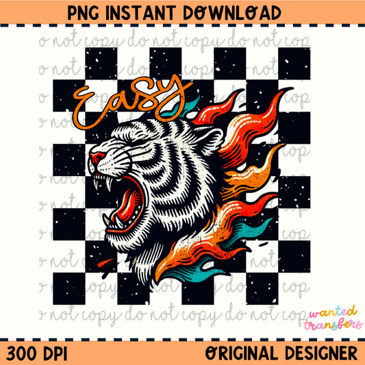 Easy Tiger Edgy PNG Digital Download