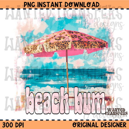 Beach Bum Summer PNG Digital Download