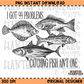 99 Problems Catching Fish Ain't One PNG Digital Download