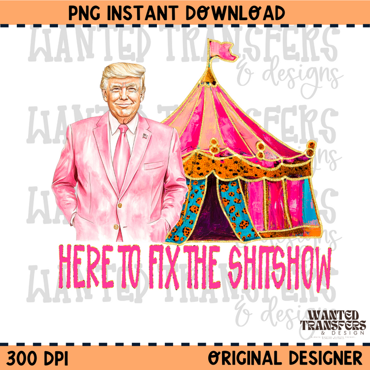Here to Fix the Shitshow PNG Digital Download