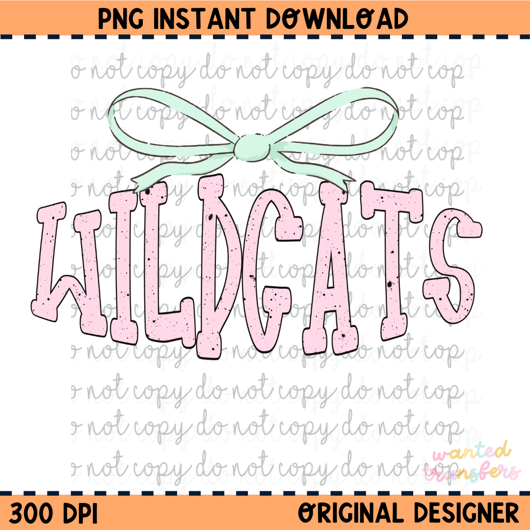 Wildcats Easter Mascot School Spirit PNG Digital Download