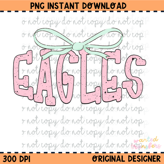 Eagles Easter Mascot School Spirit PNG Digital Download