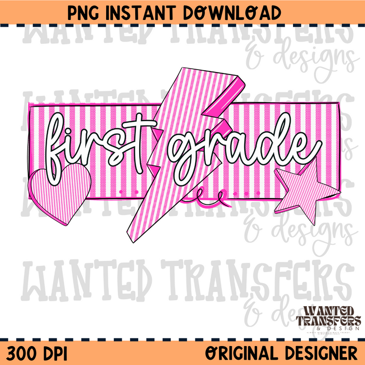 First Grade PNG Digital Download