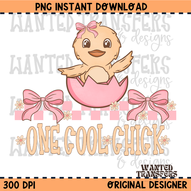 One Cool Chick Easter PNG Digital Download