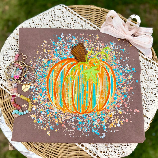 Bushstroke Pumpkin Fall DTF Transfer