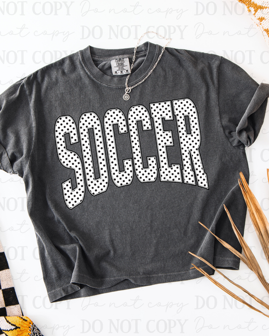 Polka Dot Soccer DTF Transfer