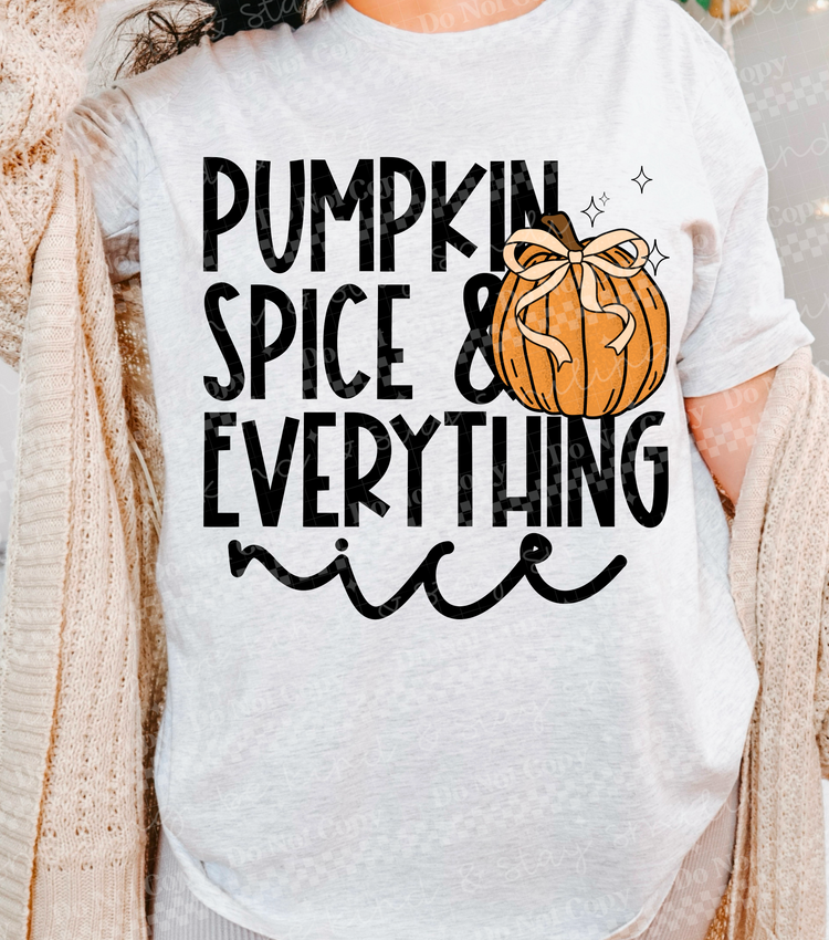 Pumpkin Spice & Everything Nice DTF Transfer