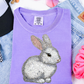 Faux Rhinestone Bunny DTF Transfer