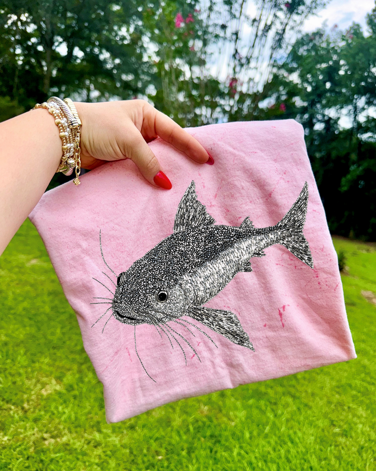 Faux Rhinestone Catfish DTF Transfer