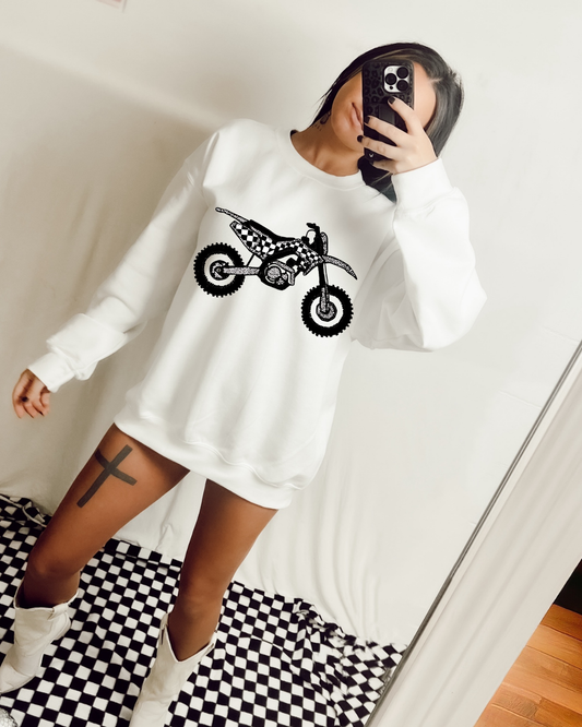 Faux Rhinestone Dirtbike DTF Transfer