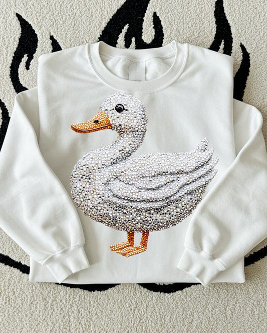 Faux Rhinestone Duck DTF Transfer
