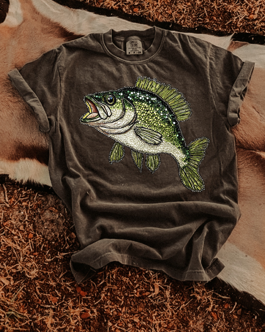 Faux Rhinestone Fish DTF Transfer