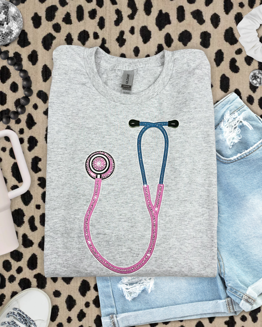 Faux Rhinestone Stethoscope DTF Transfer