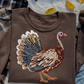 Faux Rhinestone Turkey DTF Transfer