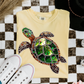 Faux Rhinestone Turtle DTF Transfer