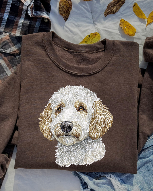 Faux Rhinestone Labradoodle DTF Transfer