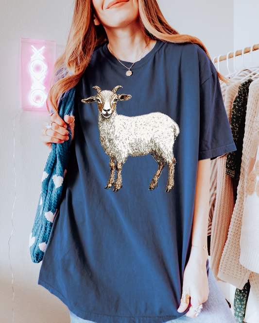 Faux Rhinestone Sheep DTF Transfer