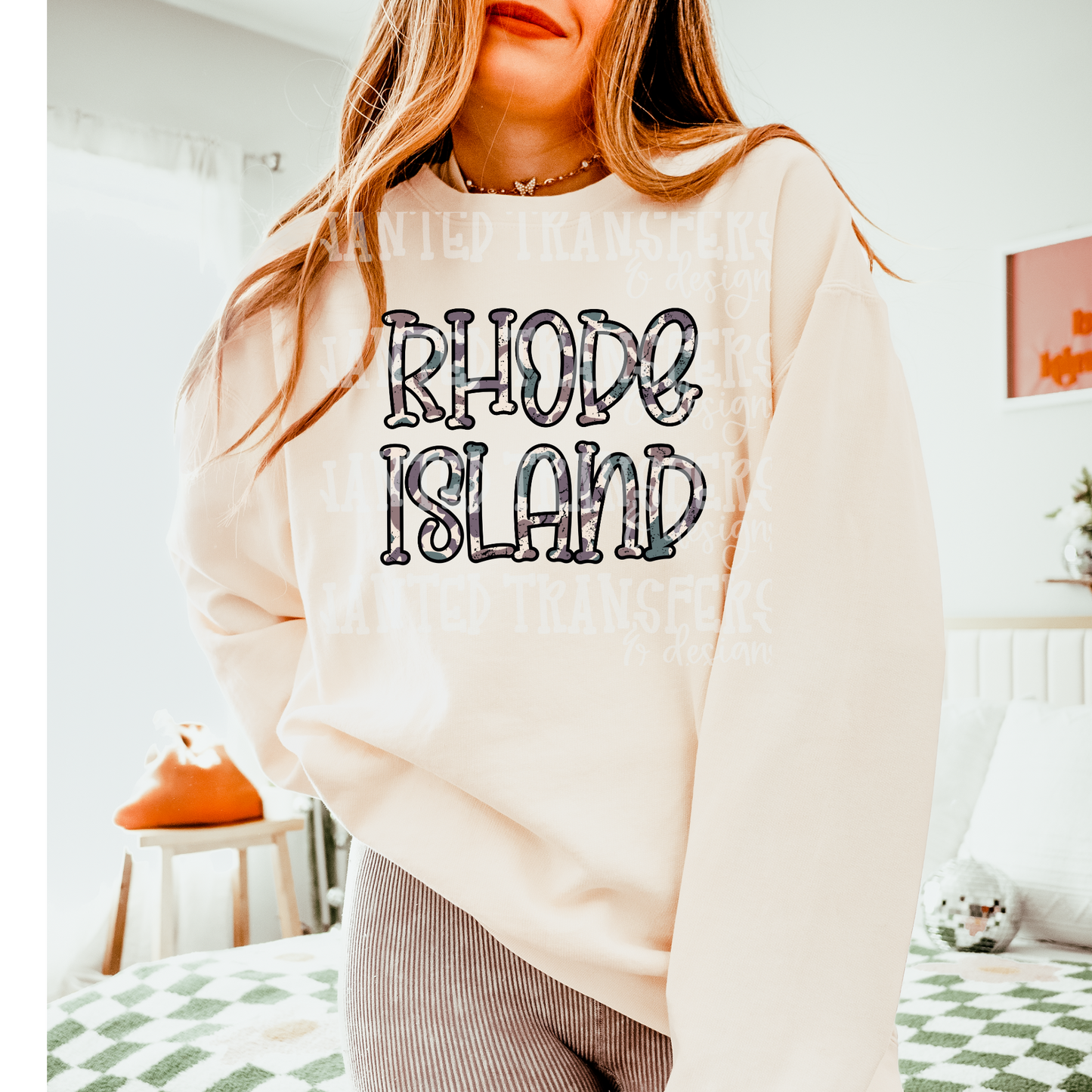 Camo State Rhode Island PNG Digital Download