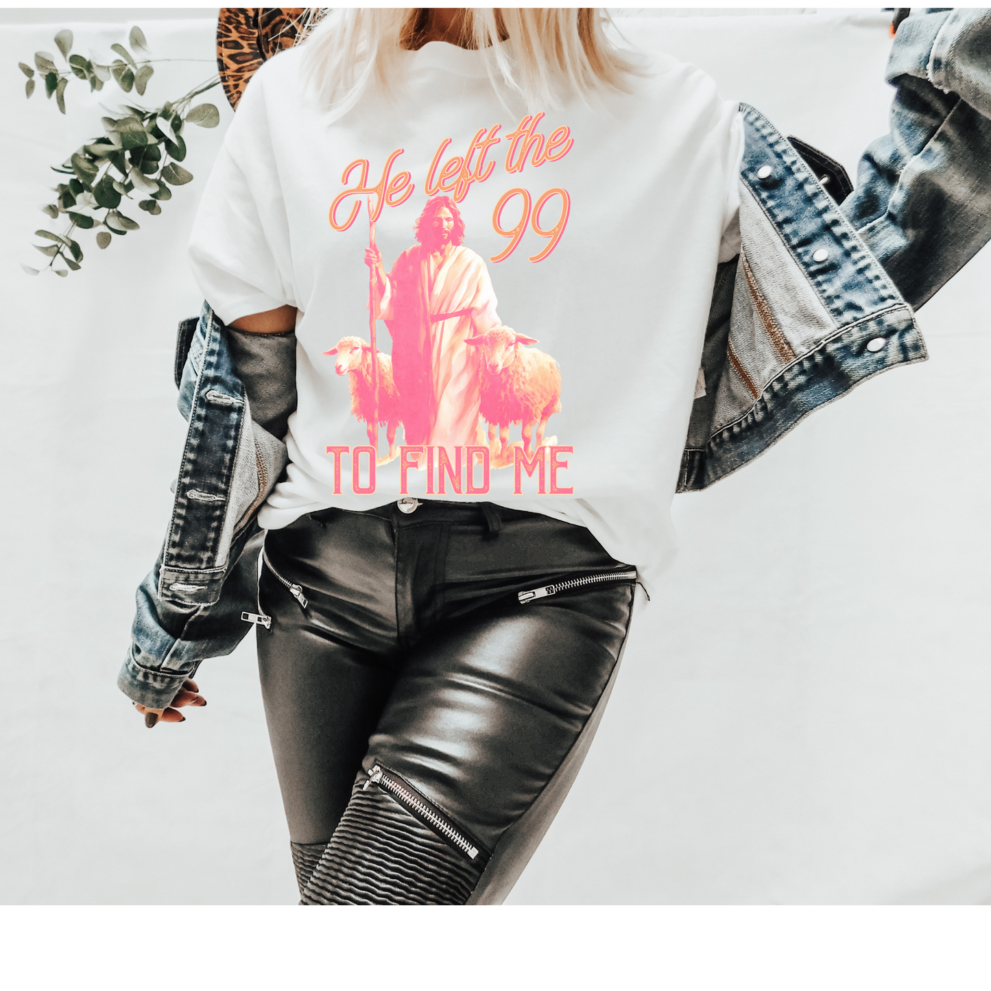 He Left the 99 to Find Me Faith DTF Transfer