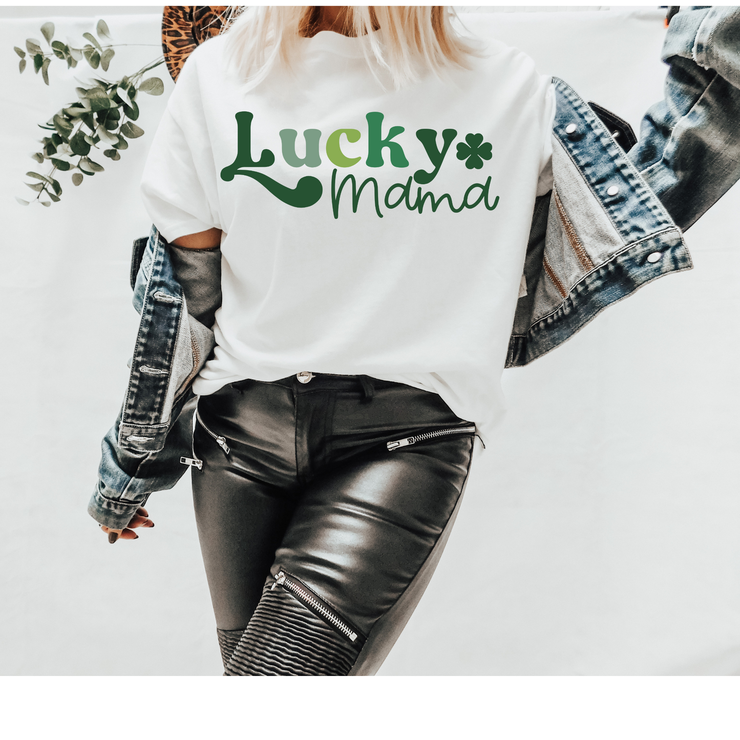 Retro Clover Lucky Mama Saint Patrick's Day DTF Transfer