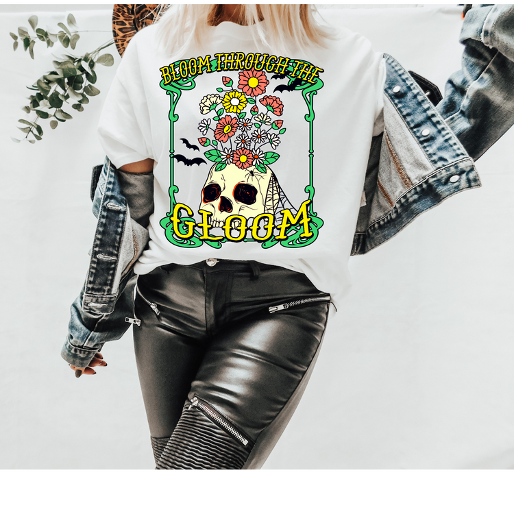 Bloom Through the Gloom Lime Green Mental Health DTF Transfer