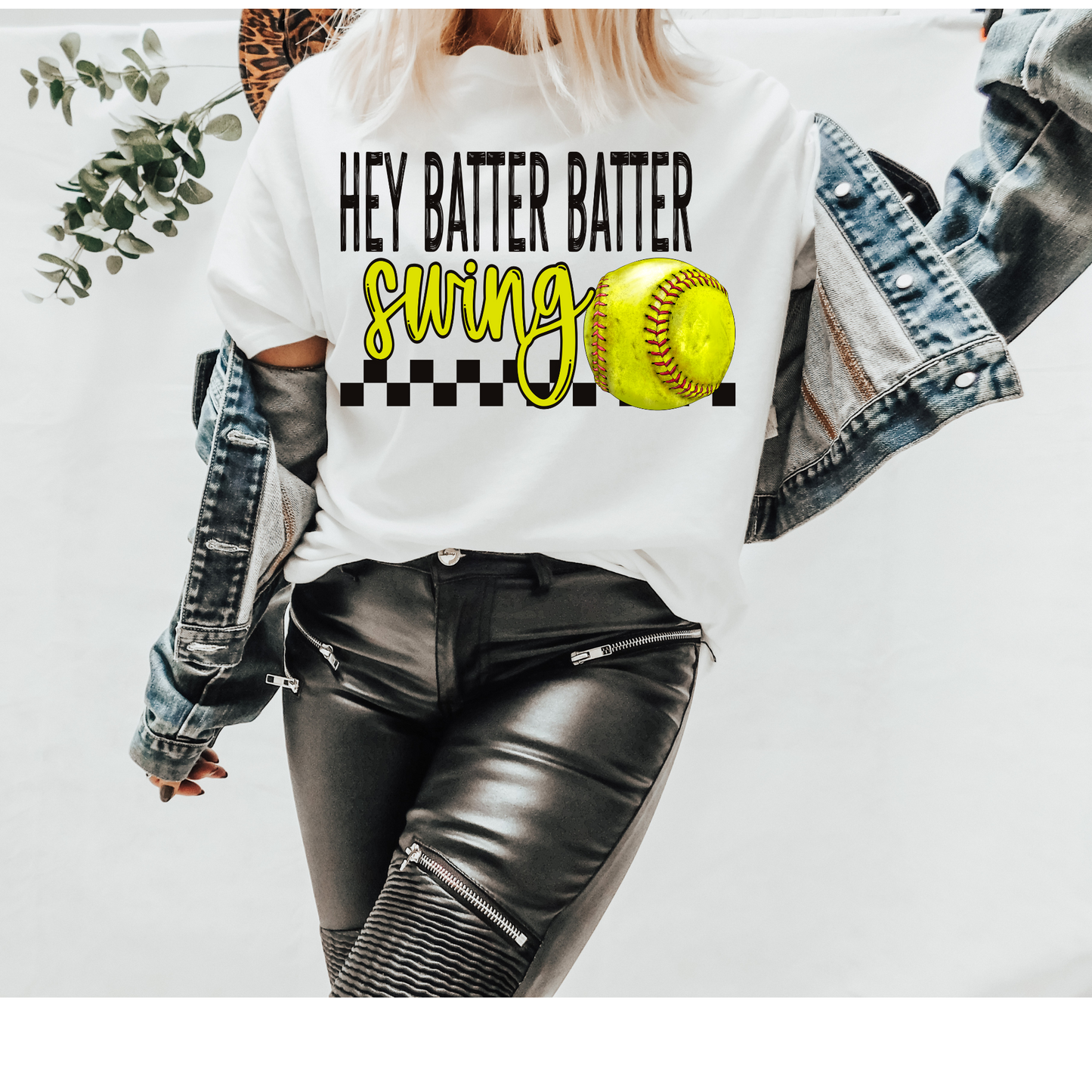 Hey Batter Batter Swing Softball PNG Digital Download