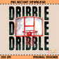 Dribble Watercolor Basketball Black Font PNG Digital Download