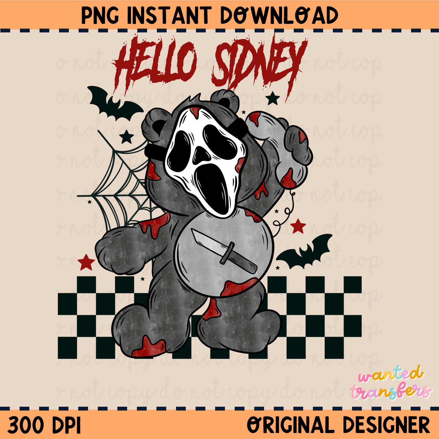 Hello Sidney Halloween PNG Digital Download