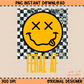 Checkered Feral AF Snarky PNG Digital Download