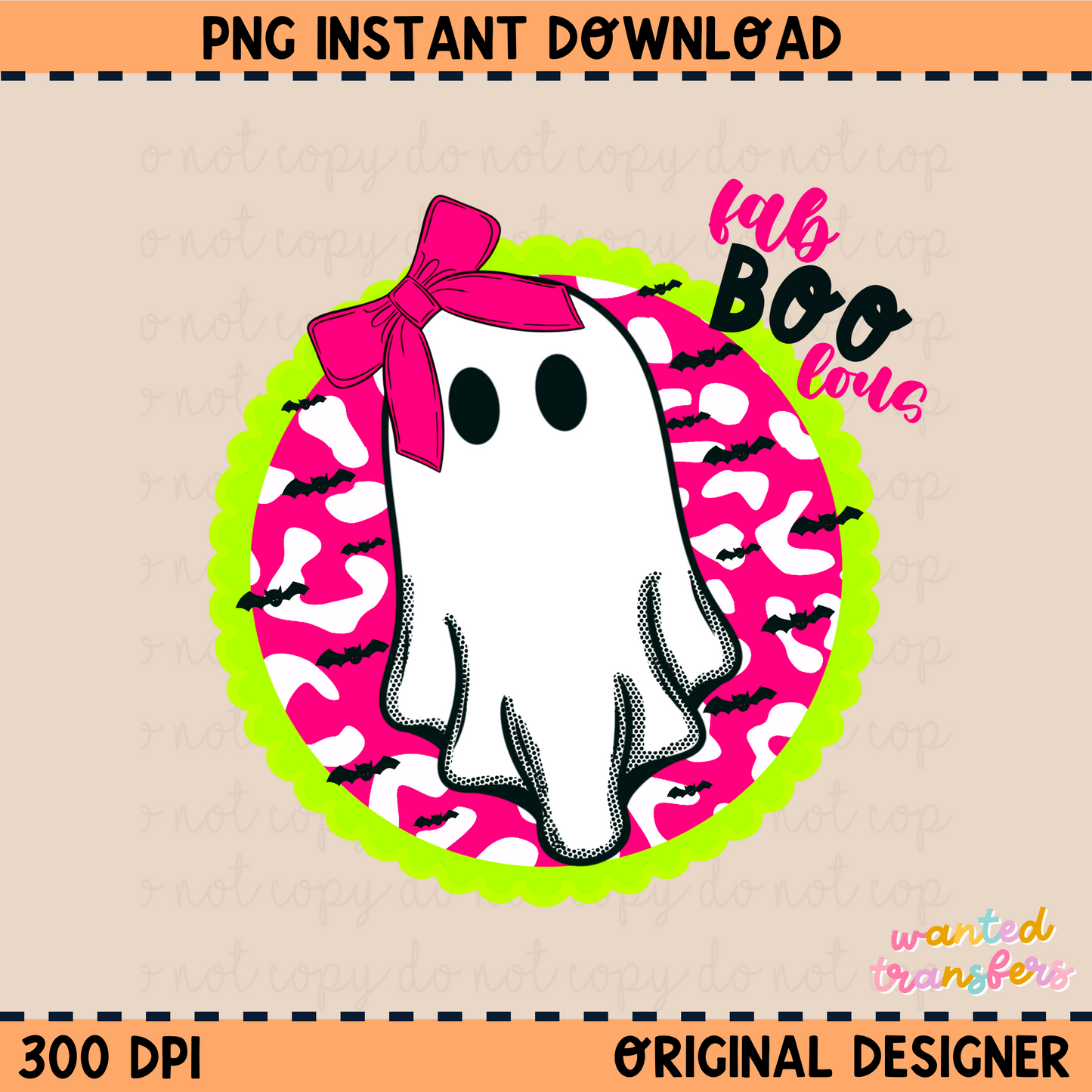 Faboolous Ghost Halloween PNG Digital Download