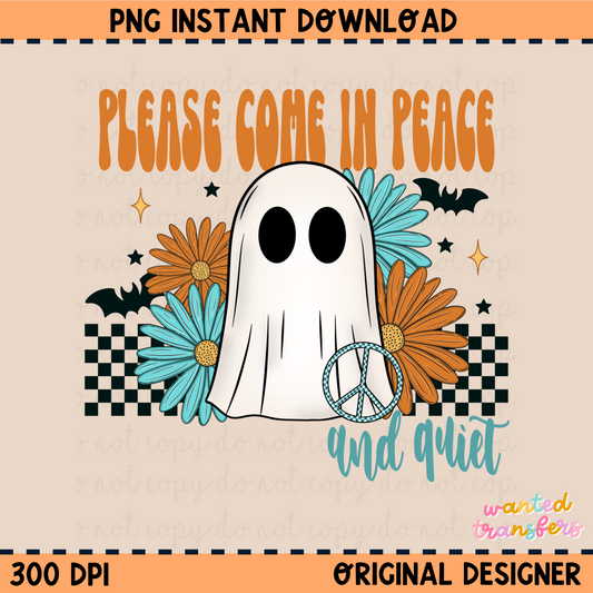 Peace & Quiet Halloween PNG Digital Download