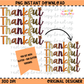 Thankful, Thanksgiving Bundle PNG Digital Download (2 PNG Instant Downloads)