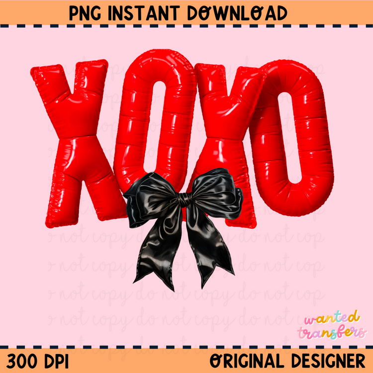 XOXO Balloon Valentine's PNG Digital Download