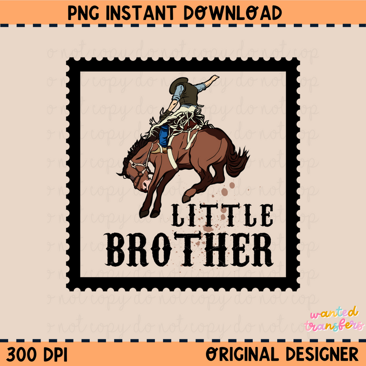 Western Little Brother PNG Digital Download
