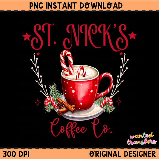 St. Nick's Coffee Co.  PNG Digital Download