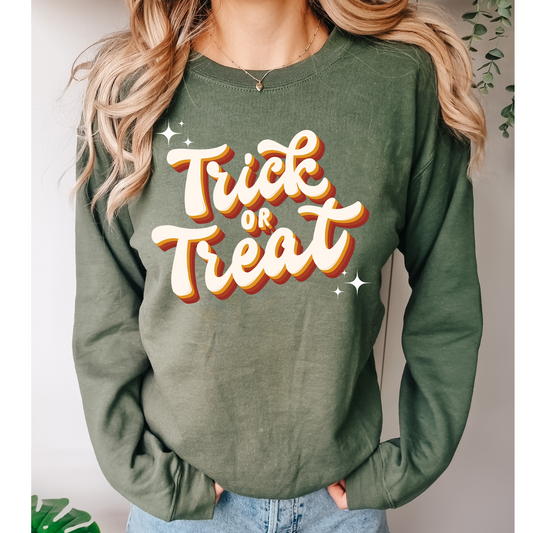 Trick or Treat Retro DTF Transfer