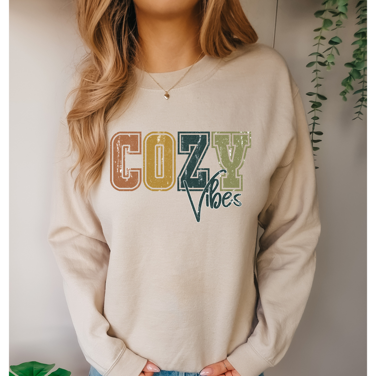 Cozy Vibes Monochrome DTF Transfer