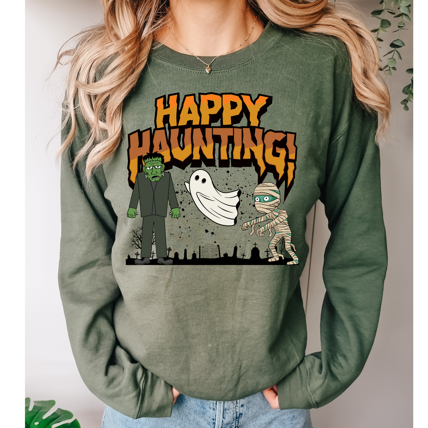 Happy Haunting Halloween DTF Transfer