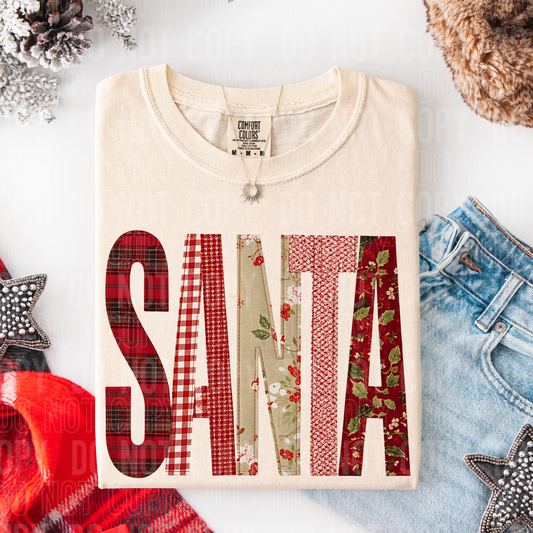 Santa Patch Christmas DTF Transfer