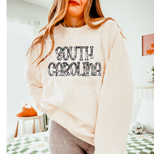 Camo State South Carolina DTF Transfer