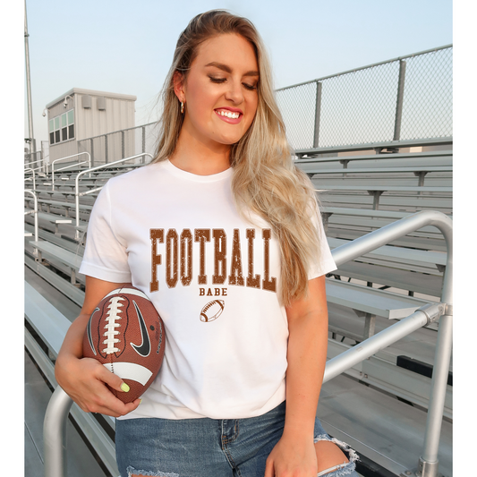 Football Babe Distressed Screen Print Transfer