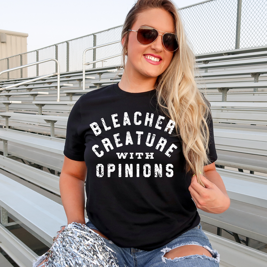 Bleacher Creature with Opinions Funny Sports Single Color Screen Print Transfer