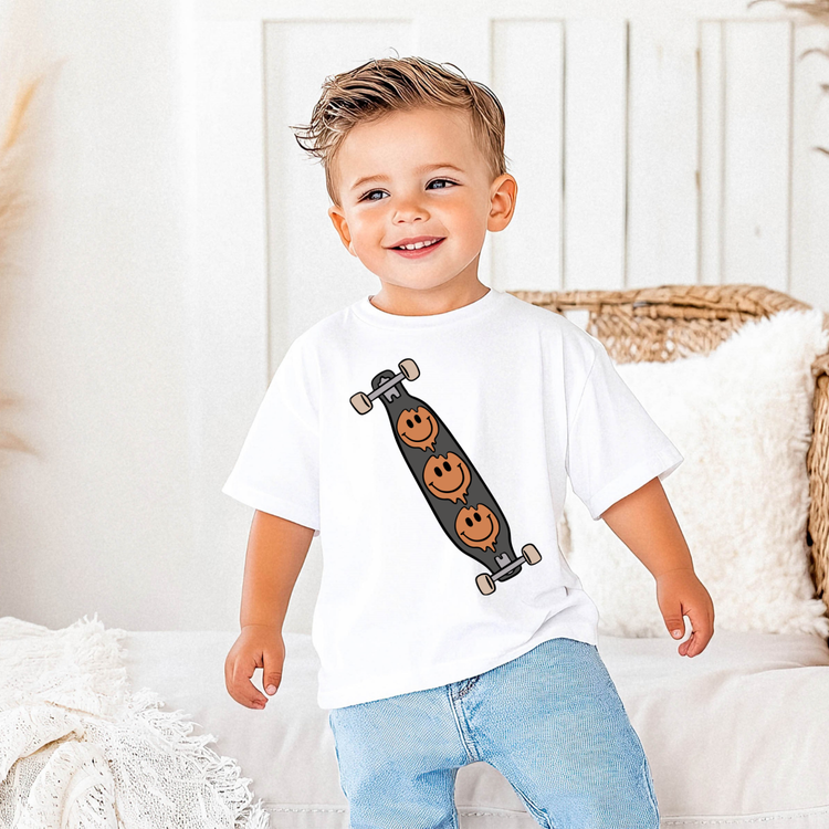 Smile Skateboard DTF Transfer